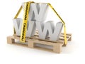 WWW letters on pallet Royalty Free Stock Photo