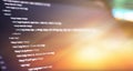 WWW software development. Mobile app developer. Innovative startup project. Website programming code Royalty Free Stock Photo