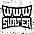 WWW surfer t shirt typography graphics grunge