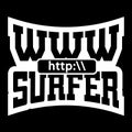 WWW surfer t shirt typography graphics