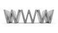 WWW text isolated on white background Royalty Free Stock Photo