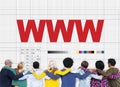 WWW Website Networking Connection Sharing Social Concept Royalty Free Stock Photo
