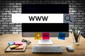 WWW Website Online Internet Web Page computer Browser Connection Royalty Free Stock Photo