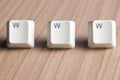 Www word making from computer keyboard Royalty Free Stock Photo
