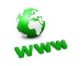 Www and a world globe Royalty Free Stock Photo