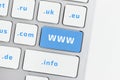 WWW - World Wide Web. A distributed system that connects computers in the world via the Internet Royalty Free Stock Photo