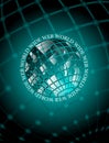 WWW World wide web icon on black background Royalty Free Stock Photo