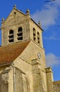Wy dit joli village , France - december 21 2015 : Notre Dame and Saint Romain church