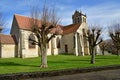 Wy dit joli village; France - february 21 2021 : Notre Dame and Saint Romain church