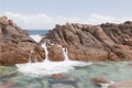 Wyadup Tidal Pool Covered with White Sea Water