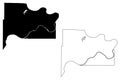 Wyandotte County, Kansas U.S. county, United States of America, USA, U.S., US map vector illustration, scribble sketch Wyandotte