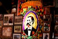 Wyatt Earp image on stained glass.