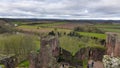 The Wye Valley Area of Outstanding Natural Beauty (AONB) with Goodrich Castle in the foreground