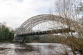 Wylam, Northumberland England: Feb 2022: Hagg Bank Bridge on the River Tyne