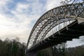 Wylam, Northumberland England: Feb 2022: Hagg Bank Bridge on the River Tyne