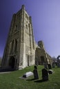 Wymondham abbey cemetery. Ancient Norman church and graveyard. Royalty Free Stock Photo