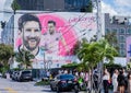 Big Photo of Lionel Messi on the wall to welcome best player in the world to Miami