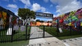 Wynwood Walls in Miami, Florida devoid of people during coronavirus pandemic closure.