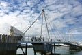 Wynyard Crossing bridge in Viaduct Harbour Auckland Royalty Free Stock Photo