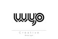 WYO Creative Unique Modern Letter Logo Design Royalty Free Stock Photo