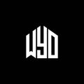 WYO letter logo design on BLACK background. WYO creative initials letter logo concept. WYO letter design Royalty Free Stock Photo