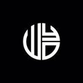 WYO logo WYO icon WYO monogram WYO letter minimalist Circle flat Unique modern abstract logo design Royalty Free Stock Photo