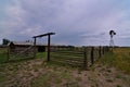 Wyoming Farmstead Horse Barn with Wind mill and livestock corral