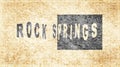 Wyoming Rock Springs Typography Map Royalty Free Stock Photo