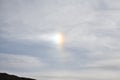 Sun dog in Wyoming sky Royalty Free Stock Photo