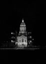 Wyoming state capitol building night shot Royalty Free Stock Photo