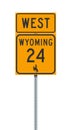 Wyoming State Highway road sign