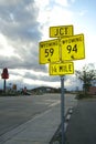 Wyoming State Highway Signs Royalty Free Stock Photo