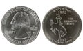 Wyoming State Quarter coin Royalty Free Stock Photo