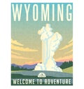 Wyoming travel poster or sticker.