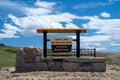 Wyoming, USA - July 2, 2020: Sign for the Island Lake Recreation Area along the Beartooth Pass highway Royalty Free Stock Photo