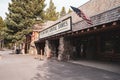 Wyoming, USA - September 25, 2020: Exterior view of the Fishing Bridge Yellowstone General Stores, selling gifts, gear and