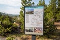 Sign and map of the Norris Geyser Basin area of Yellowstone National Park