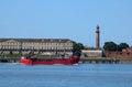 Wyre River hopper barge in River Wyre, Fleetwood