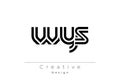WYS Creative Unique Modern Letter Logo Design Royalty Free Stock Photo