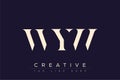 WYW abstract letter logo design Royalty Free Stock Photo