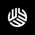 WYW letter logo design on black background. WYW creative initials letter logo concept. WYW letter design Royalty Free Stock Photo