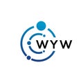 WYW letter technology logo design on white background. WYW creative initials letter IT logo concept. WYW letter design Royalty Free Stock Photo