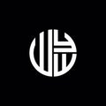 WYW logo WYW icon WYW monogram WYW letter minimalist Circle flat Unique modern abstract logo design Royalty Free Stock Photo