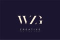 WZG abstract letter logo design Royalty Free Stock Photo