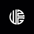 WZG logo WZG icon WZG monogram WZG letter minimalist Circle flat Unique modern abstract logo design Royalty Free Stock Photo