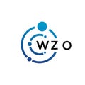 WZO letter technology logo design on white background. WZO creative initials letter IT logo concept. WZO letter design Royalty Free Stock Photo
