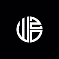 WZO logo WZO icon WZO monogram WZO letter minimalist Circle flat Unique modern abstract logo design Royalty Free Stock Photo