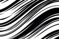 Abstract pattern. Texture with wavy, curves lines. Optical art background. Wave design black and white. Royalty Free Stock Photo