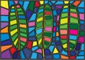 Banana leaf moses Stained glass