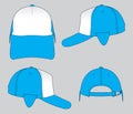 Baseball Cap Design Vector White / Blue Royalty Free Stock Photo